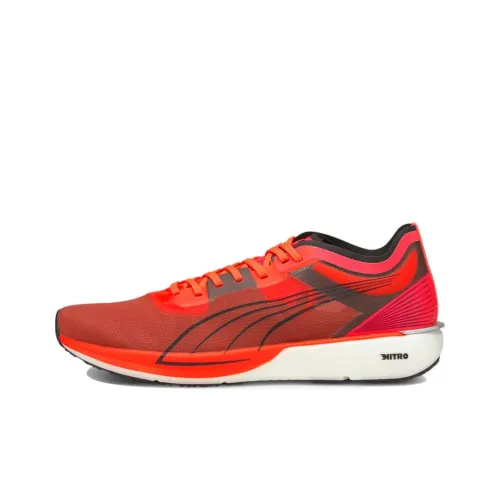 PUMA Liberate Nitro Шокаблоки Противоскользящие Устойчивые к истиранию Низкий топ Беговые кроссовки Мужские Красный Черный