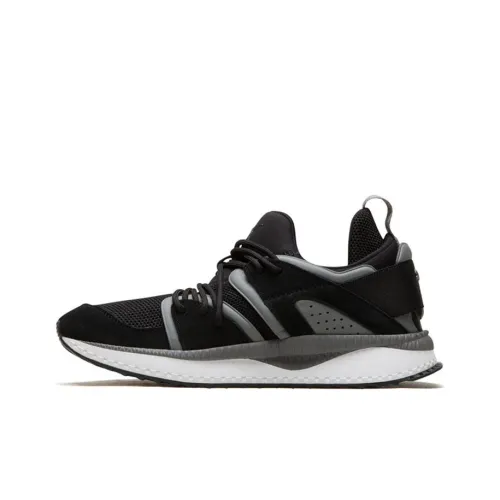 PUMA Tsugi Амортизация Дышащий Отводящий пот Низкий топ Беговые кроссовки Унисекс Черный Серый