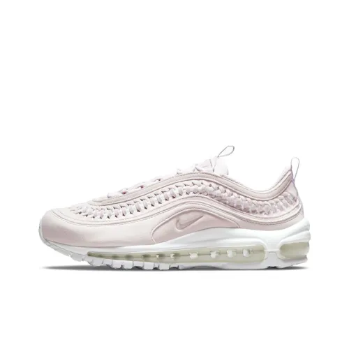 Nike Air Max 97 Устойчивый к истиранию Дышащий Низкий Топ Повседневная Беговая Обувь Женская Розовая Белая Серый