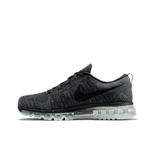 Nike Air Max Flyknit Low Топ Беговые кроссовки Мужские Черные