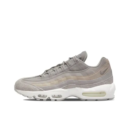 Nike Air Max 95 Амортизация Износостойкий Низкий Топ Беговые кроссовки Мужские Серый Розовый