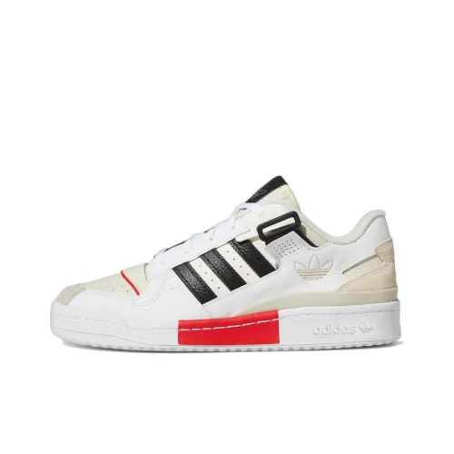 Adidas Originals FORUM Exhibit Износостойкие и Легкие Низкие Скейтборд Кроссовки Унисекс Бежево-Белый Черный