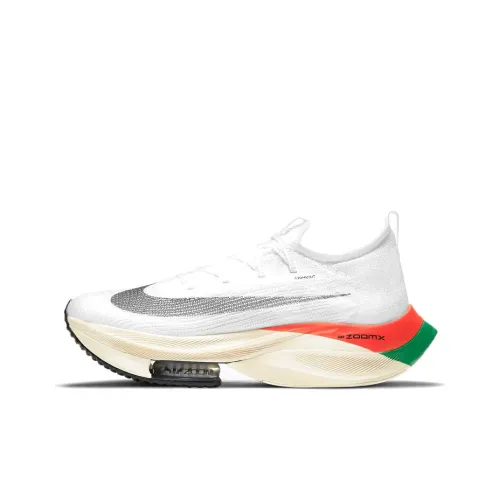 Nike Air Zoom Alphafly Next% 1 Low Топ Марафон Длинный Бег Гонка Беговые Кроссовки Унисекс Белый Оранжевый Зеленый