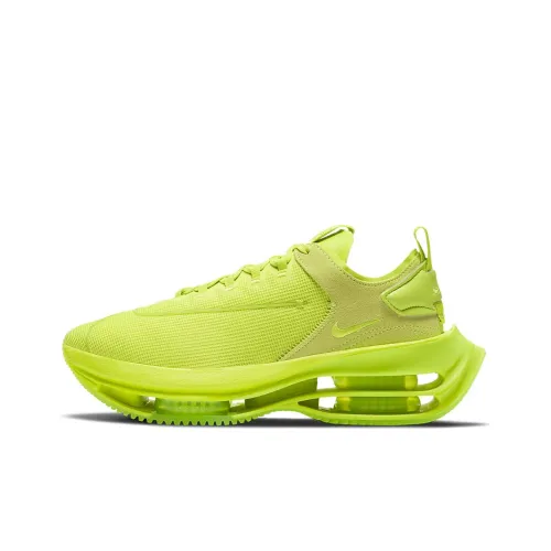 Nike Zoom Double Stacked амортизаторы устойчивые к истиранию низкий топ беговые кроссовки женские неоново-желтый