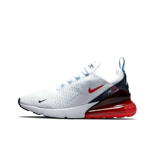 Nike Air Max 270 Low Топ Air Cushion Повседневные Беговые Кроссовки Мужские Белый Синий Красный