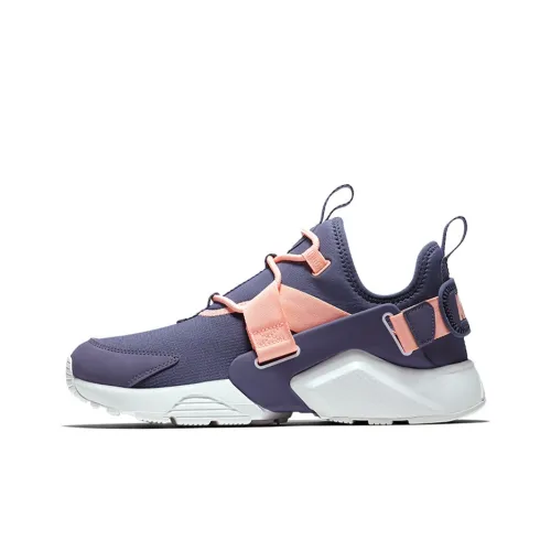 Nike Huarache City Shock Absorbers Slip-Resistant Abrasion-Resistant Low Top Casual Running Shoes Women's Purple Pink