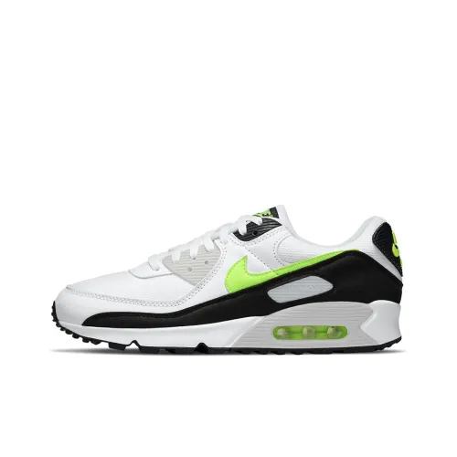 Nike Air Max 90 Low Топ Беговые кроссовки Мужские Белый Черный Зеленый