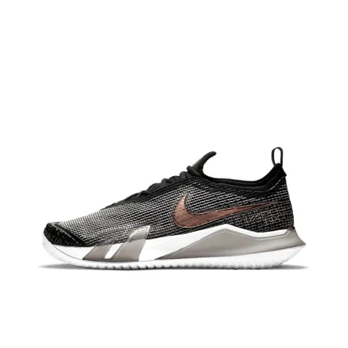 Nike React Vapor NXT Shock Absorbers Slip-Resistant Abrasion-Resistant Low-Top Tennis Shoes Women's Black Rose Gold Найк Реакт Вапор NXT Шок Абсорбер Слип-Резистент Абразион-Резистент Низкий Топ Теннисные Кроссовки Женские Черный Розовый Золотой