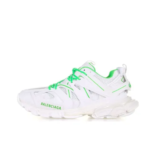Balenciaga Track 1,0 Low Топ Толстая подошва Кроссовки Мужские Белый Неон Зеленый
