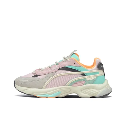 PUMA RS Connect Slip Resistant Abrasion Resistant Низкий Топ Повседневные Беговые кроссовки Унисекс Розовый Серый