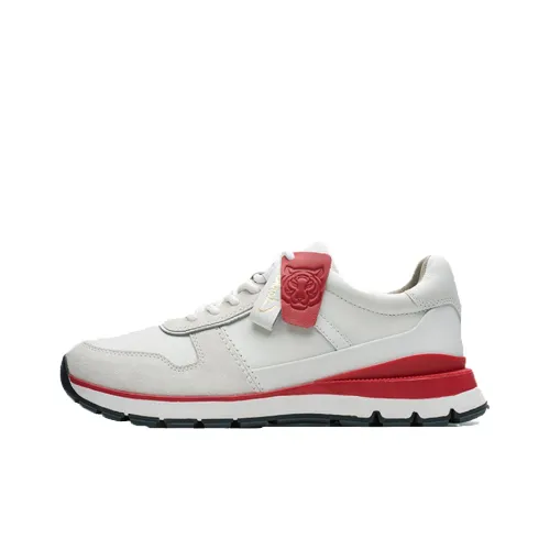 Clarks Устойчивые к истиранию Низкие Беговые кроссовки Мужские Белые