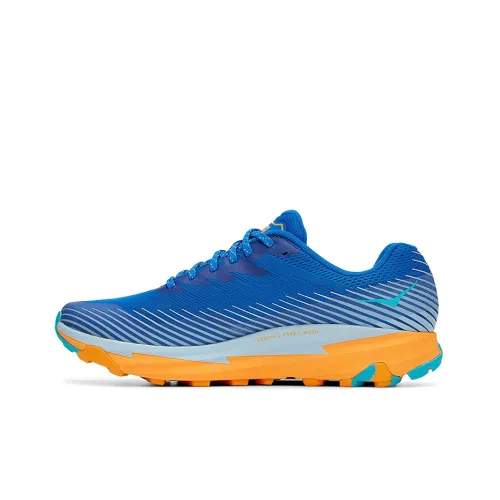 HOKA ONE ONE Torrent 2 Противоскользящие Устойчивые к истиранию Амортизаторы Низкий Топ Беговые кроссовки Мужские Синий Желтый