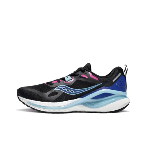 Saucony Phoenix Inferno 1 Slip-Resistant Abrasion-Resistant Low-Top Беговые кроссовки Женские Черный Фиолетовый