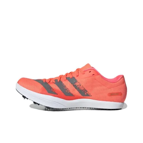 Adidas Adizero Long Jump Амортизация Износостойкий Низкий Топ Карбоновая Плита Тренировочные Беговые Кроссовки Мужские Оранжевый Серый