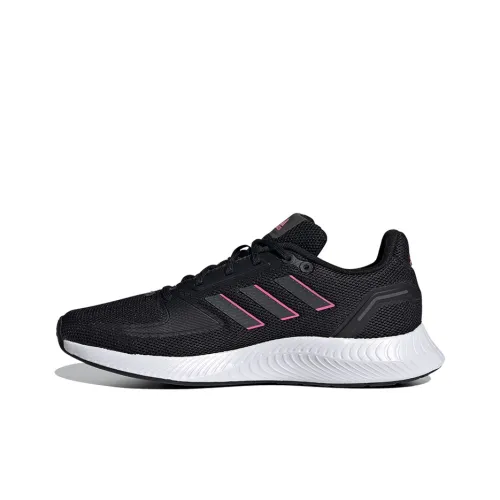 Adidas Neo Runfalcon 2,0 Амортизаторы Slip-resistant Abrasion-resistant Низкий топ Беговые кроссовки Женские Черный белый