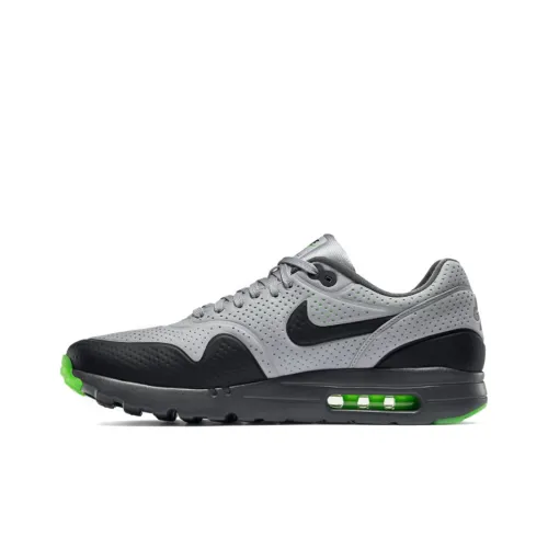 Nike Air Max 1 Low Топ Air Cushion Беговые кроссовки Мужские Серый Черный