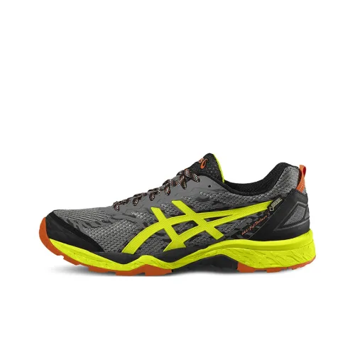 Asics Gel FujiTrabuco 7 Устойчивые к истиранию Низкие Кроссовки для Бега Мужские Серый Желтый