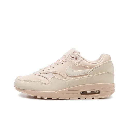 Nike Air Max 1 Low Топ Air Cushion Повседневные Беговые Кроссовки Женские Светлый Абрикос