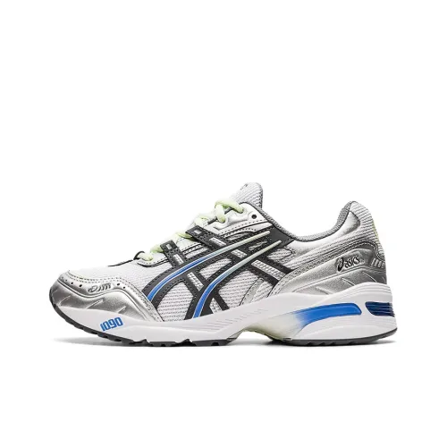 Asics Gel 1090 Low Топ Беговые кроссовки Женские Белые Серебристо-синие