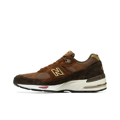 New Balance NB 991 Low Топ Повседневные Беговые Кроссовки Мужские Черные Коричневые