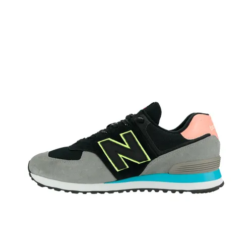 New Balance NB 574 Series Классический Низкий Топ Беговые Кроссовки Мужские Черный Серый Розовый