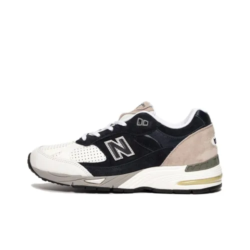 SNS x New Balance NB 991 Low Топ Беговые кроссовки Мужской Черный Белый Серый