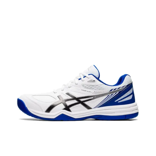 Asics Гель Court Series Low Топ Беговые кроссовки Унисекс Белый Синий Черный