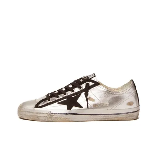 Golden Goose V Star Low Top Скейтборд Кроссовки Мужские Серебряные