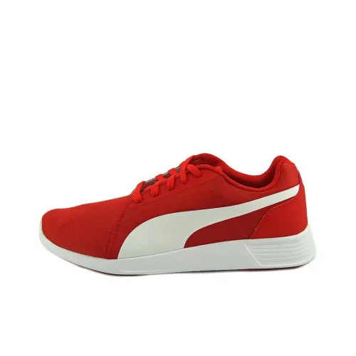 PUMA EVO Износостойкие Дышащие Низкие Беговые Кроссовки Женские Красные Белые