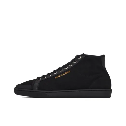SAINT LAURENT Court Classic MID Топ Кеды Женские Черный