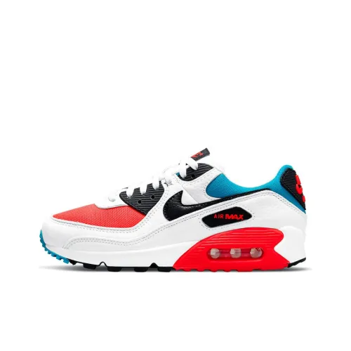 Nike Air Max 90 Low Топ Беговые кроссовки Мужские Белый Синий Красный