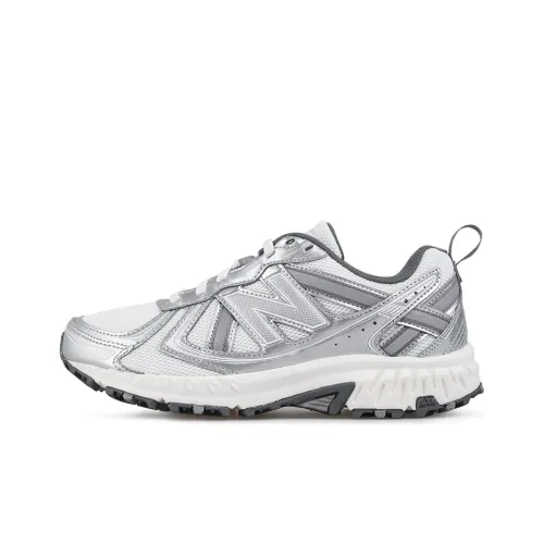 New Balance NB 410 V5 Дышащий Низкий Топ Повседневный Трейл Бег Городской Коммутирующий Беговые Кроссовки Унисекс Белый Серебряный