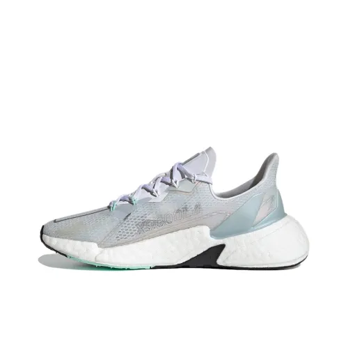 Adidas X9000l4 Slip Resistant и Breathable Низкий Топ Марафон Беговые кроссовки Женские Синий Серый