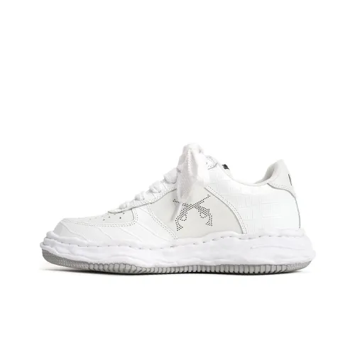 ROARGUNS X MMY X MIHARA YASUHIRO WAYNE Растворение Обувь Низкий Топ Стильные Скейтбординги Унисекс Белый