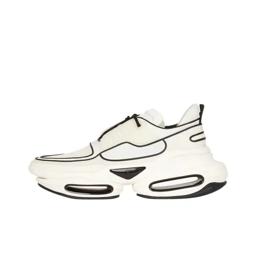 BALMAIN B Смелый Аbrasion Resistant Низкий Топ Повседневная обувь Женская Белый Черный