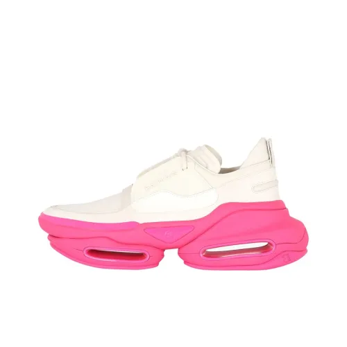 BALMAIN B Смелый Аbrasion Resistant Низкий Топ Повседневная обувь Женская Белая Розовая