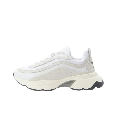 MSGM Minimal Runner Low Топ Повседневная обувь Женская Серый Белый