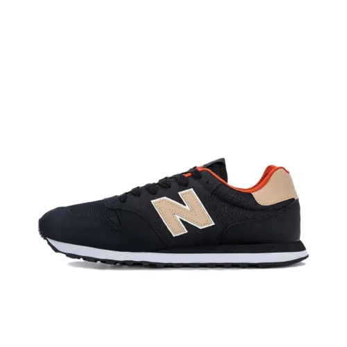 New Balance NB 500 Low Топ Беговые кроссовки Мужской Черный Бежевый