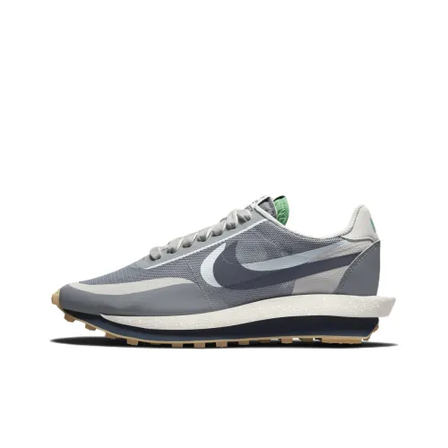 CLOT X Sacai совместный бренд x Nike LDWaffle Low Топ Casual Унисекс Серый Синий
