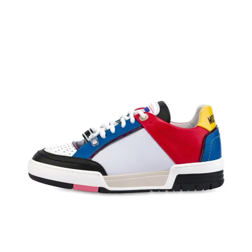 MOSCHINO Низкий топ Повседневная обувь Женская Белый Синий Красный