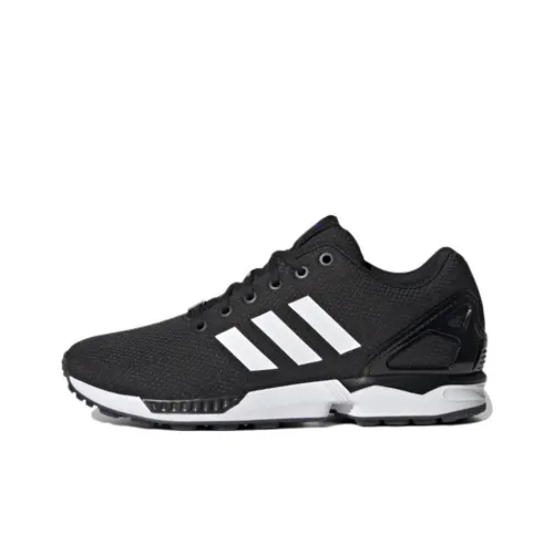 Adidas Originals ZX Flu Аbrasion Resistant Дышащие Низкие Беговые Кроссовки Мужские Черно-Белые