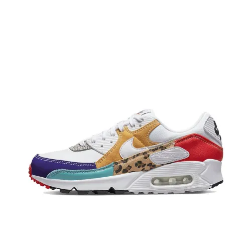 Nike Air Max 90 Износостойкий и Легкий Низкий Топ Повседневные Беговые кроссовки Женские Многоцветные