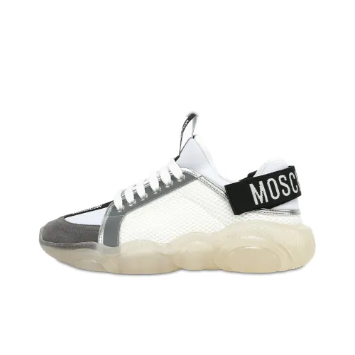 MOSCHINO Тедди MID Топ Повседневная обувь Женская Белый Серый