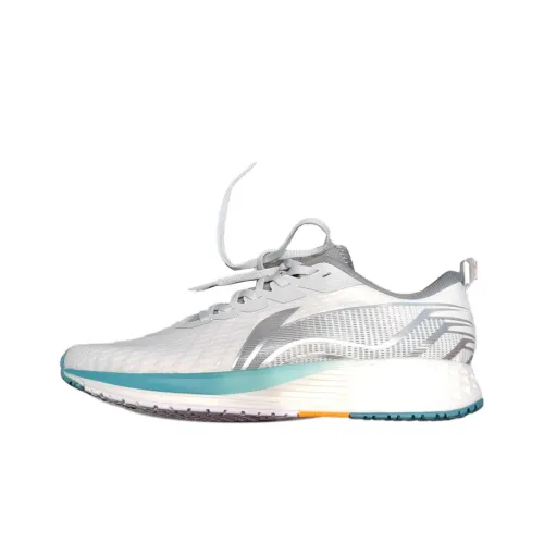 LINING Red Hare 4 Low Топ Беговые кроссовки Мужской Серебристо-белый