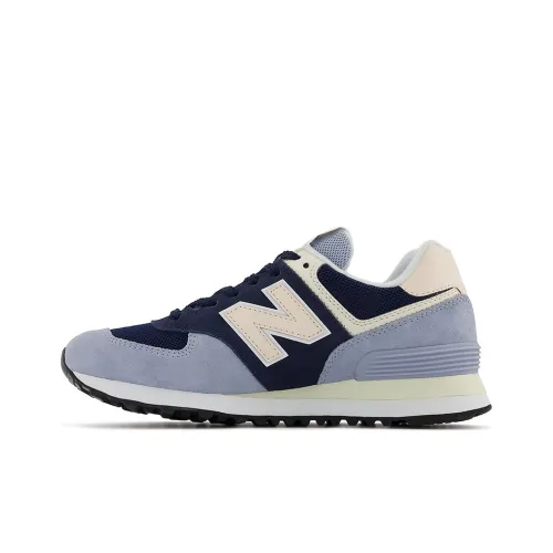 New Balance NB 574 Low Топ Повседневные Беговые Кроссовки Женские Синие Серые