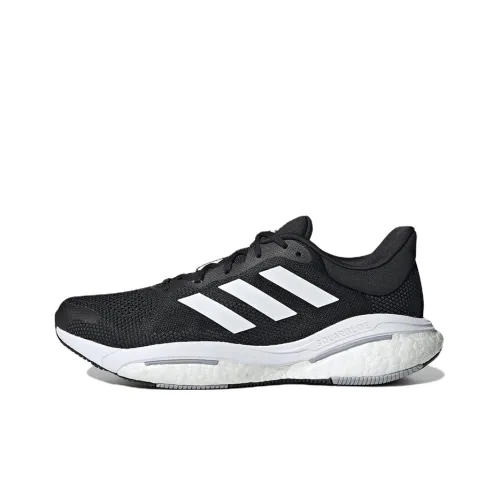 Adidas Solar Glide 5 Устойчивый к истиранию Низкий Топ Повседневные Беговые кроссовки Унисекс Черный Белый