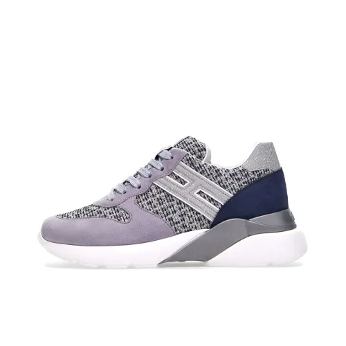 HOGAN Active One Устойчивый к истиранию Низкий Топ Повседневная обувь Женская Фиолетовая Серебристо-Серый