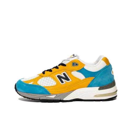 New Balance NB 991 Series Низкие Беговые Кроссовки Женские Желто-Синие