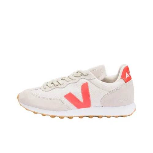 VEJA Rio Branco Устойчивый к истиранию Низкий Топ Спортивная Повседневная Обувь Унисекс Белый Красный