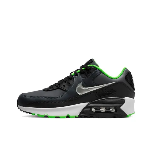 Nike Air Max 90 Low Топ Беговые кроссовки GS Черный Зеленый
